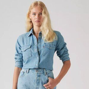 Levi's® Premium Iconic Western Denim Shirt- XS